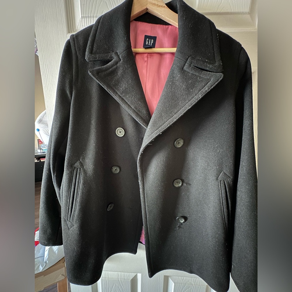 GAP Women's Black Peacoat